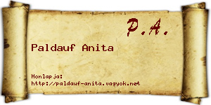 Paldauf Anita névjegykártya